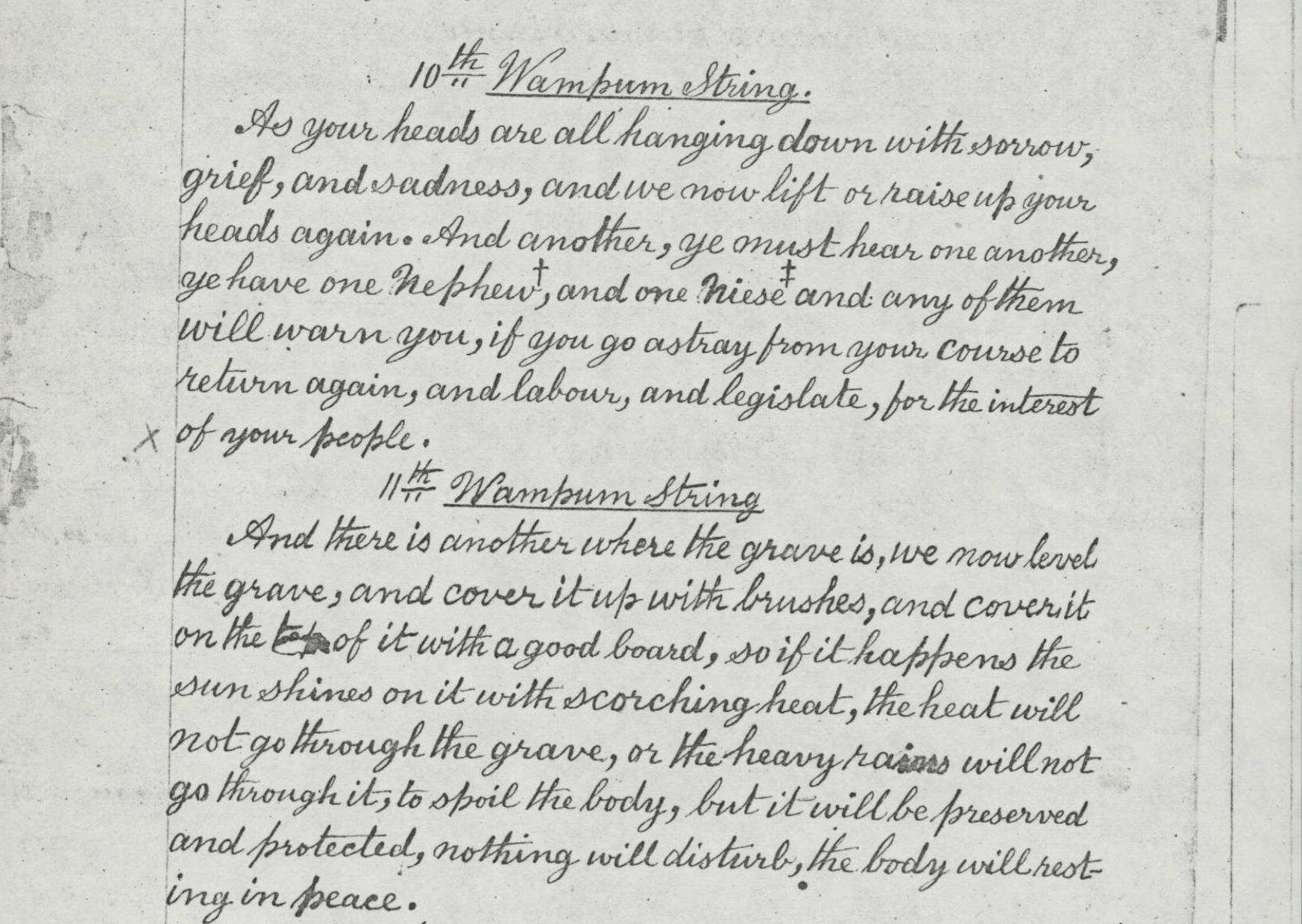 The Great Law story of condolence as told by Seth Newhouse